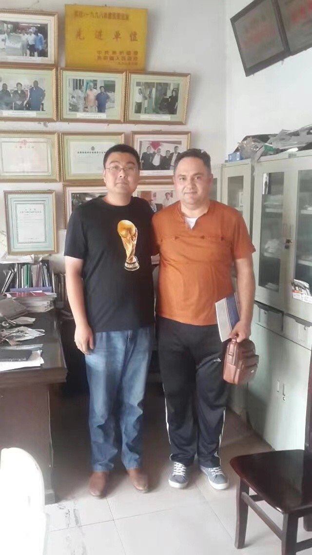 Photo with Brazilian customer