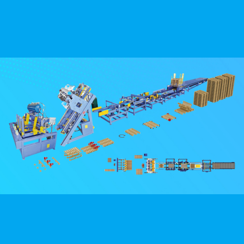 Wood pallet making machine